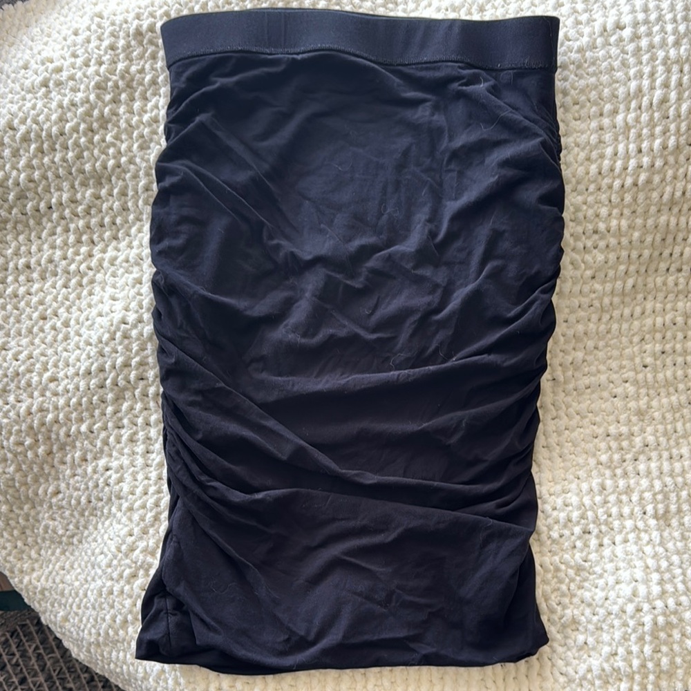CLUB MONACO Black Ruched Skirt